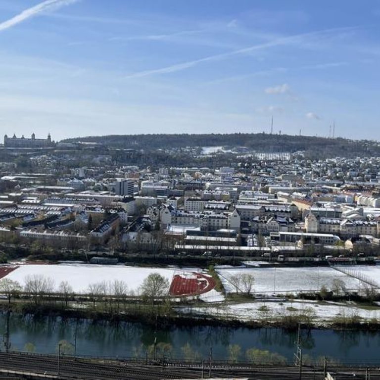 Ansicht des Statteils Zellerau im Winter